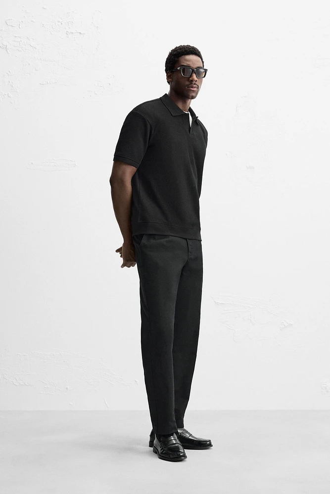 VERTICAL TEXTURED POLO