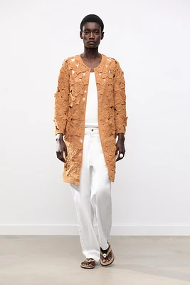 MANTEAU OUVERT EN MACRAMÉ