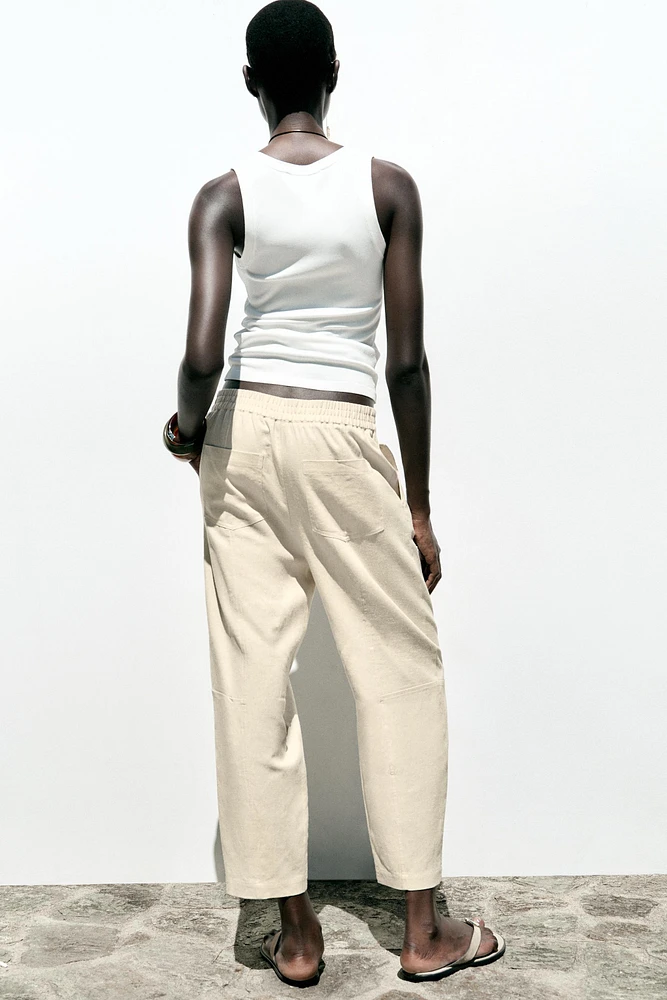 LINEN BALLOON PANTS
