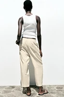 LINEN BALLOON PANTS
