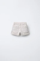 EMBROIDERED DENIM SHORTS