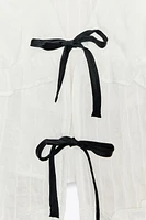 CONTRAST TIE TOP