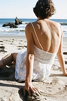 EMBROIDERED POPLIN DRESS