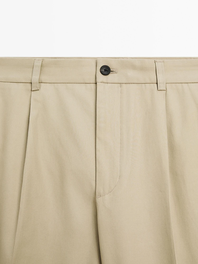 Relaxed-fit trousers with dart detail