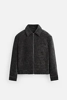 TEXTURED WRINKLED EFFECT JACKET