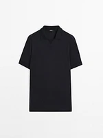Polo à manches courtes micro-textur