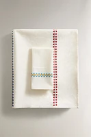 NAPPE COTON BRODERIE MULTICOLORE