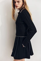 PIPING KNIT POLO SWEATER