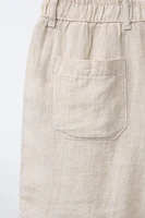 100% LINEN SHORTS
