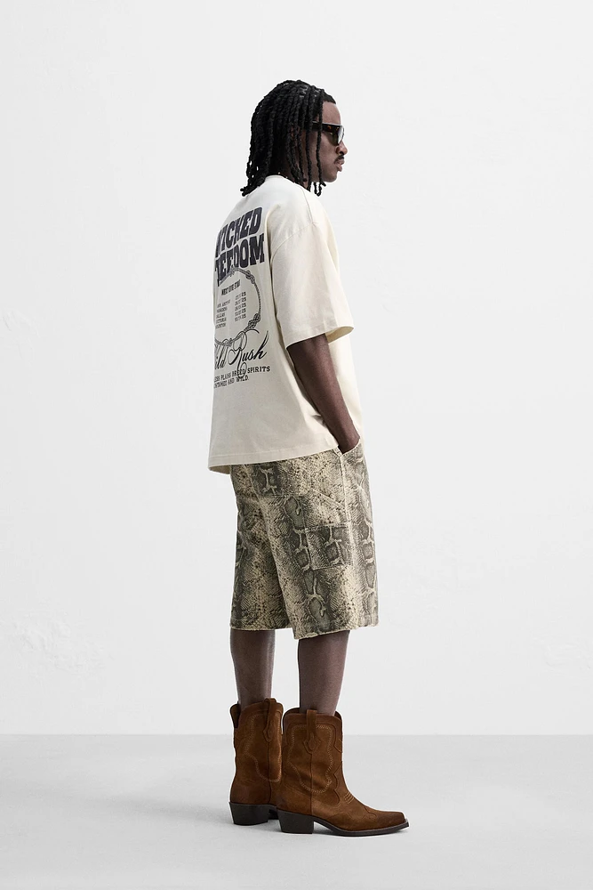 WASHED PRINT T-SHIRT