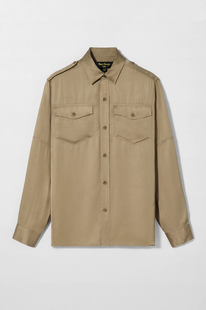 CHEMISE SATINÉE À POCHES BOBBY GILLESPIE X ZARA