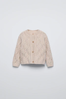 CABLE-KNIT CARDIGAN