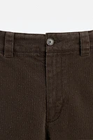 STRUCTURED STRAIGHT FIT PANTS