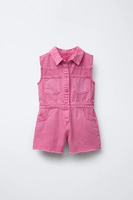SHORT TWILL JUMPSUIT
