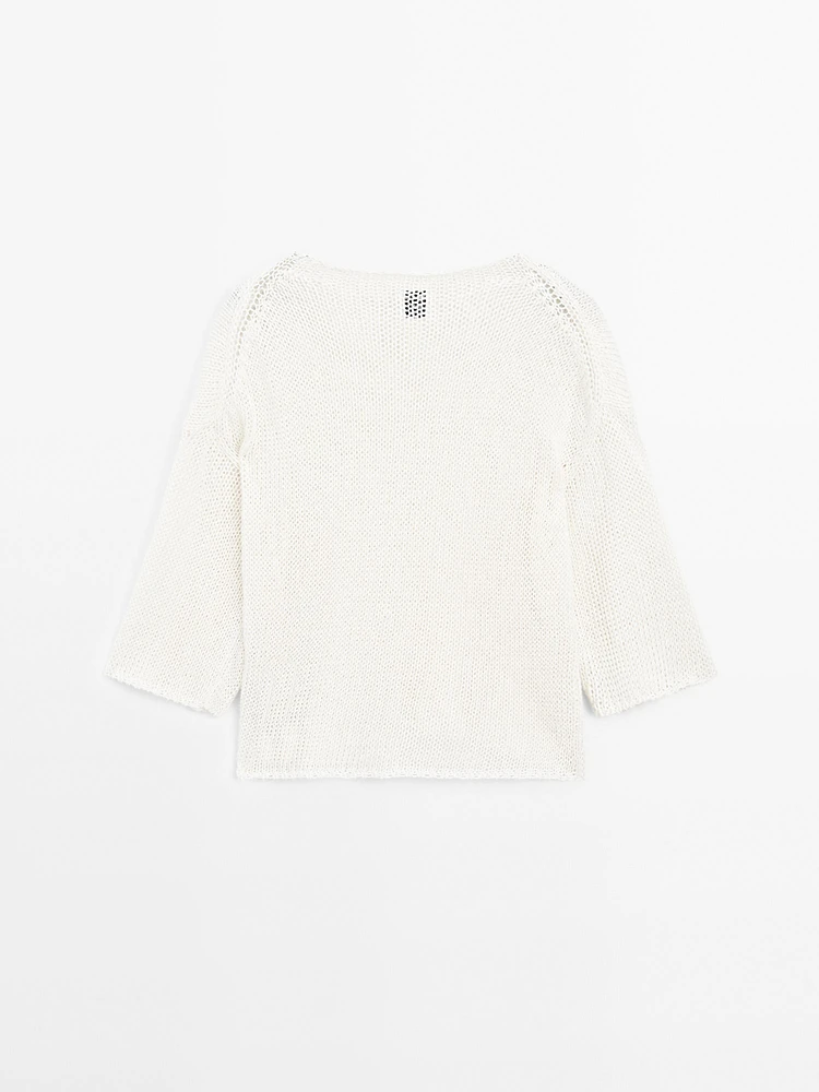 Oversize short sleeve sweater - STUDIO
