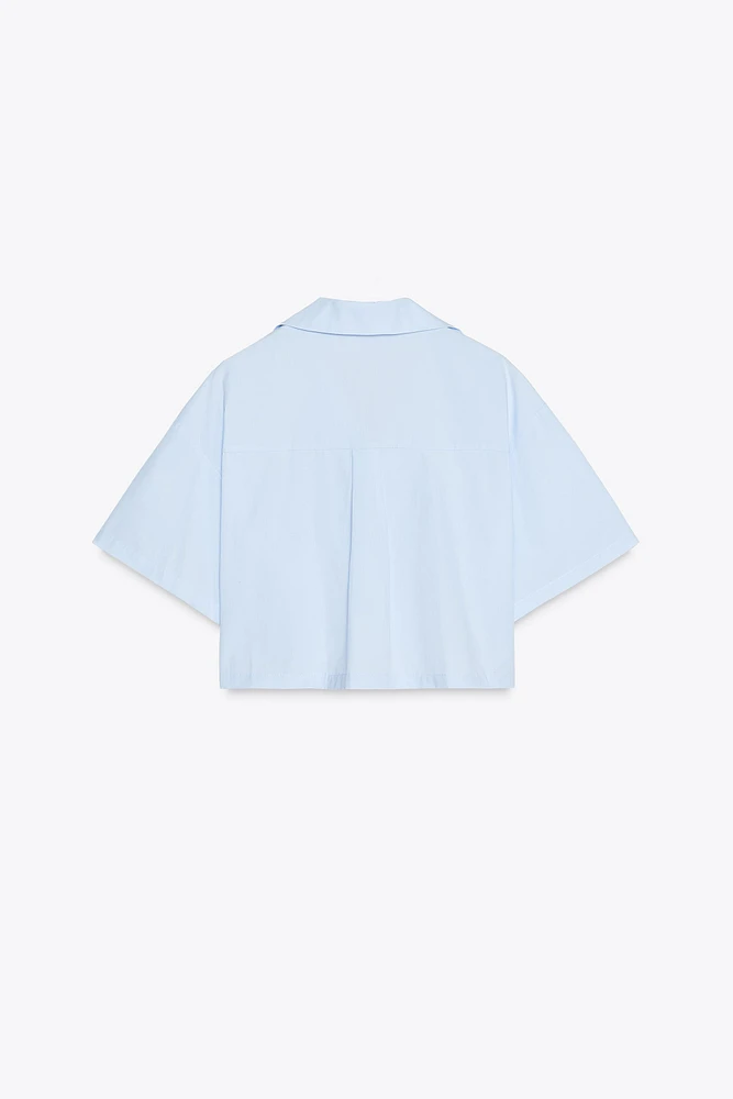 POPLIN CROPPED SHIRT