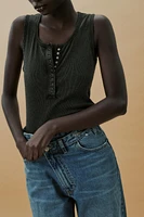 WASHED RIB TOP