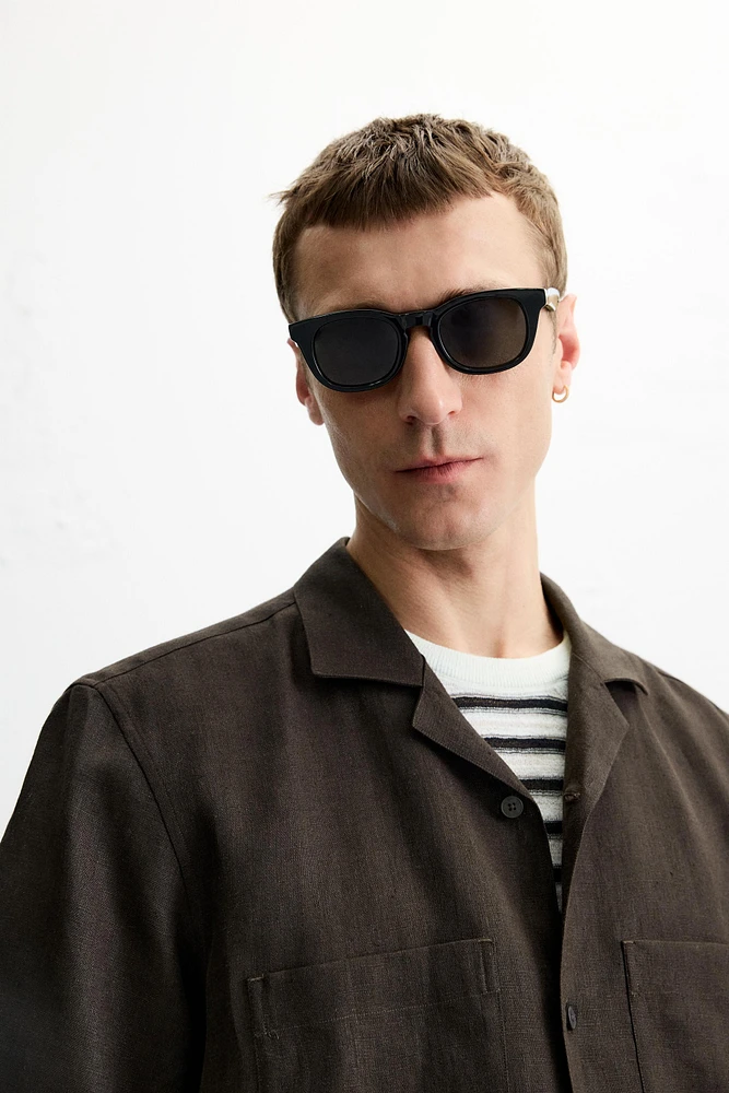 100% LINEN SHIRT WITH POCKETS