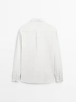 Regular fit striped cotton shirt