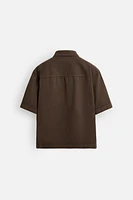 EMBROIDERED RELAXED FIT OVERSHIRT