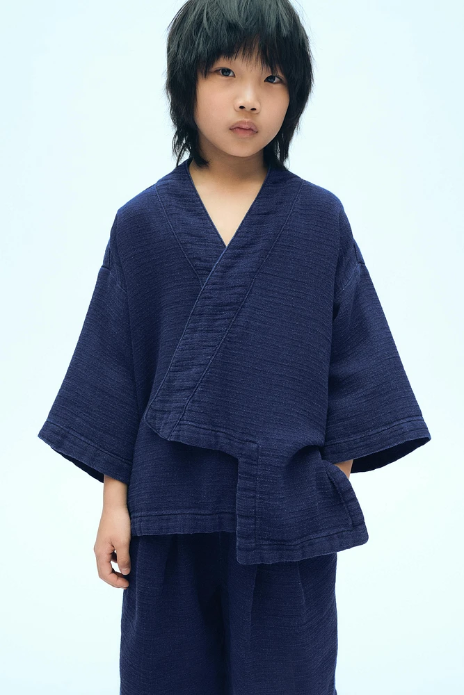 WRAP DENIM KIMONO X FANGLU LIN