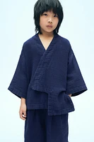 WRAP DENIM KIMONO X FANGLU LIN