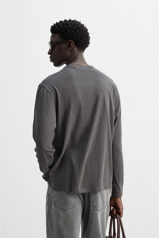 T-SHIRT EN COTON ET CHANVRE