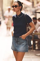 CONTRAST TRIM KNIT TOP
