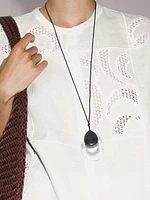 Linen blend crochet detail blouse
