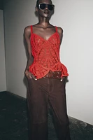 CROCHET PEPLUM TOP