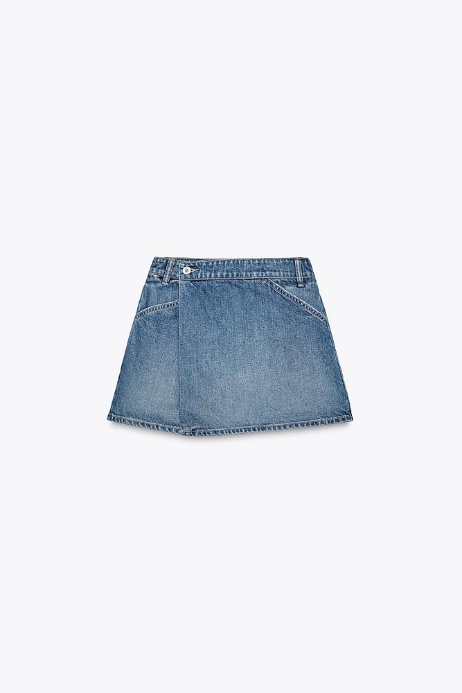 JUPE-CULOTTE EN JEAN TRF