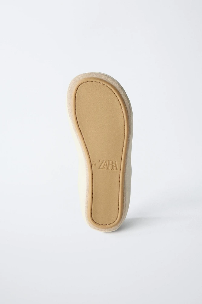 LEATHER BALLET FLATS