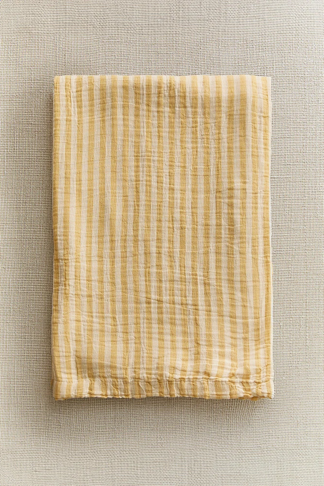 PLAID GAZE DE COTON RAYURES