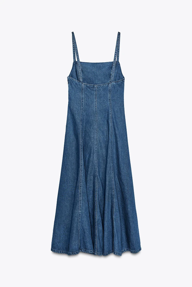 ROBE MI-LONGUE EN JEAN TRF