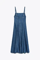 ROBE MI-LONGUE EN JEAN TRF