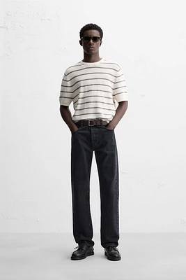STRIPED KNIT T-SHIRT