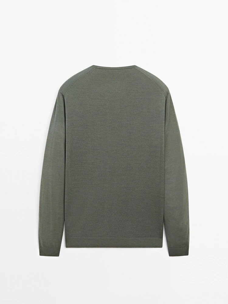 100% merino wool knit sweater