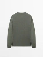 100% merino wool knit sweater