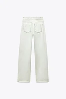 Z1975 STRAIGHT MID-RISE STUDDED JEANS