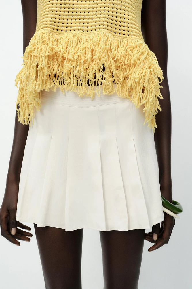 JUPE-CULOTTE MINI PLIS