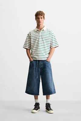 STRIPED RELAXED FIT POLO SHIRT