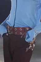 STUDDED LEATHER BELT