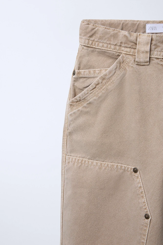 PANTALON CARPENTER À JAMBES LARGES AVEC POCHES