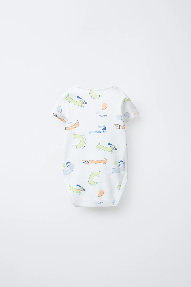 FIVE-PACK OF PUPPY BODYSUITS