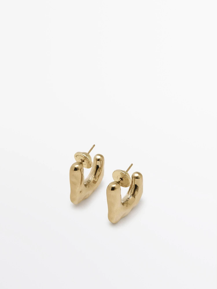 Irregular hoop earrings