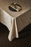 RESIN-COATED FLORAL PRINT TABLECLOTH