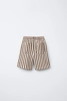 STRIPED TEXTURED SHORTS