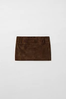 JUPE EN CUIR DE DAIM KATE MOSS X ZARA