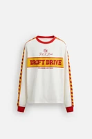 RACING PRINT STRUCTURE SWEATSHIRT