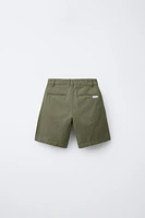 LINEN BLEND CHINO SHORTS